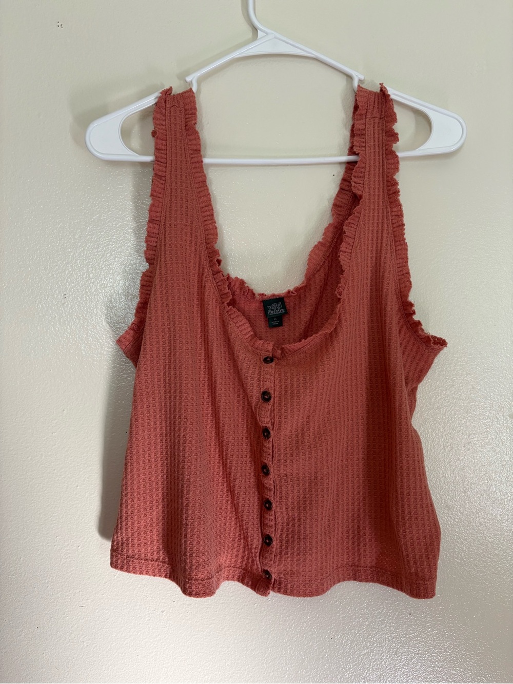 Wild Fable Button Waffle Tank Top